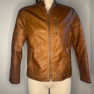 Zara boys faux leather jacket, size 11/12